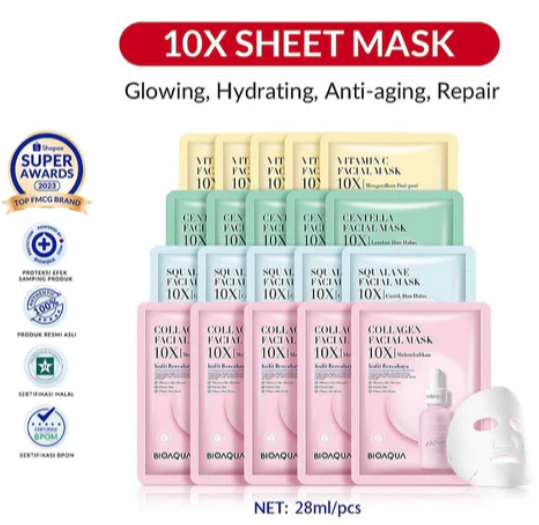 BIOAQUA Sheet Mask Effect 10X Essence BIOAQUA Sheet Mask Effect 10X Essence