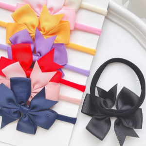 Ikat kepala solid nilon pita elastis untuk bayi