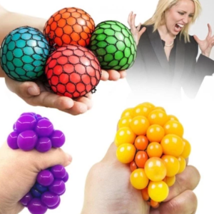Squishy Rainbow Deluxe Mesh deluxe anti stress ball bola anggur