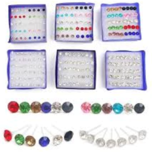 Anting kristal mata import